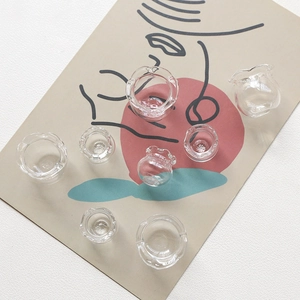 Set de mini peceras y jarrones de cristal transparente para decoración DIY