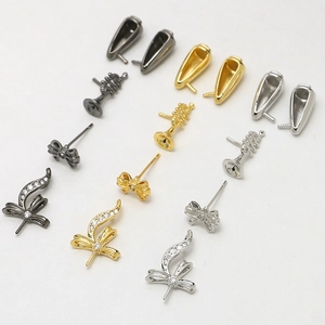 Detailed DIY jewelry findings in gold, silver and black finishes for baroque earrings