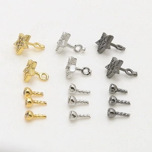DIY Schmuckzubehör mit vergoldeten Sternen und Schraubverschlüssen in drei Metallfarben