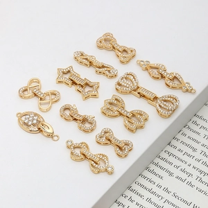 Fermoirs à bascule léopard dorés avec zircone pour la création de bijoux DIY