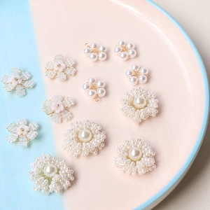 Accessoires de fleurs en perles faits main pour bijoux DIY et épingles à cheveux