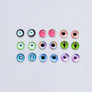Flat back crystal glass evil eye cabochons in various colors for DIY jewelry making