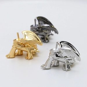 Support de Bijoux DIY en Alliage Forme de Dragon Plaqué Or Argent et Noir Fusil pour Boucles d'Oreilles et Colliers