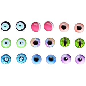 Assorted DIY glass eye cabochons with evil eye and animal pupil designs for jewelry making