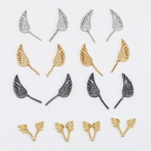 Gold Plated Alloy Wing Charms For Jewelry Making Angel Feather Devil Bat Wing Pendants For Earrings Necklace Bracelet Craft