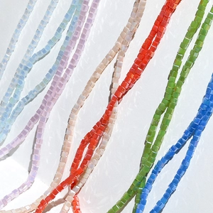 3mm colorful cube crystal beads with pearly finish for DIY jewelry and necklaces