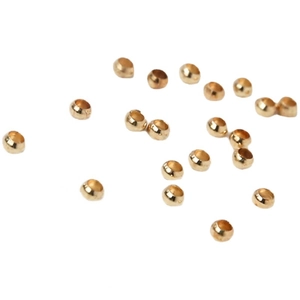Scattered 14k/18k gold-plated C-shaped fold-over crimp beads for DIY jewelry making