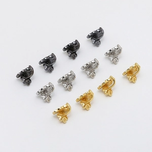 Gold-plated copper crown zircon accessories for DIY baroque pearl jewelry making