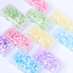 Colorful 2mm glass bugle beads in transparent storage cases for DIY handmade jewelry