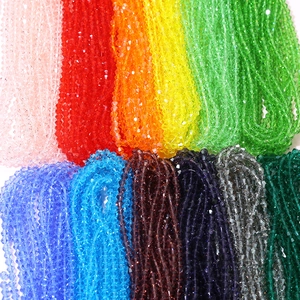 4mm faceted crystal rondelle glass beads in assorted colors for DIY jewelry making