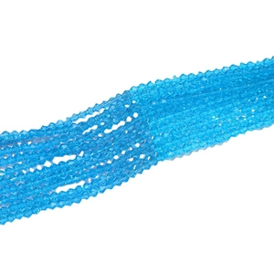 Sky blue 4mm faceted crystal spacer beads for DIY jewelry making necklaces and bracelets