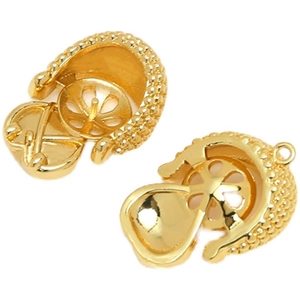 Golden plated DIY Cleopatra jewelry accessories for Baroque pearl needle mounting