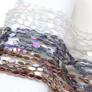 Colorful faceted crystal glass beads with AB coating for DIY jewelry making and bracelets