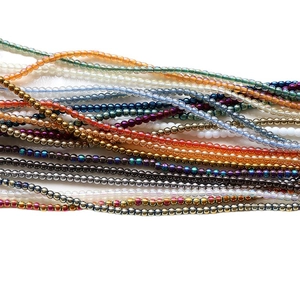 Perles de rocaille en verre 2mm multicolores irisées pour la création de bijoux DIY