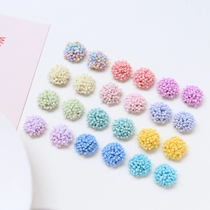 Esferas de cuentas macaron de colores para creación de joyas DIY y pendientes mixtos