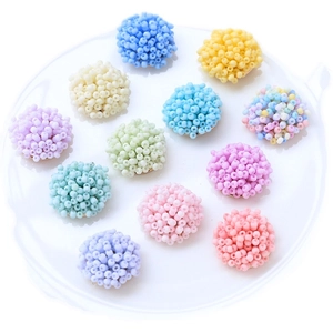 Parches de flores de cuentas de macaron para hacer joyas DIY y accesorios para pendientes