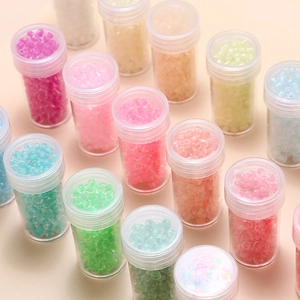 4mm macaron candy color glass seed beads in bottles for DIY jewelry making kits