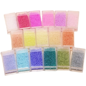 3mm frosted glass seed beads in 17 colors with storage boxes for DIY jewelry making