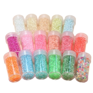 17-bottle set of 4mm macaron candy-colored seed beads for DIY jewelry and necklaces