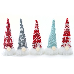 Lot de 5 gnomes de Noël lumineux avec LED pour décoration de sapin et ornements festifs