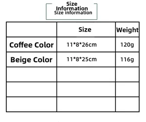 Size information for Christmas coffee gnome figurines in coffee and beige styles