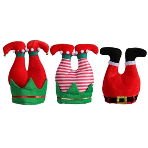 Three-piece set of hanging Christmas elf and Santa legs for 2024 party decor