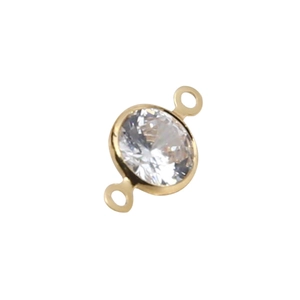 Vergulde ronde zirkoon vogelkooi hanger connector voor DIY sieraden en oorbellen