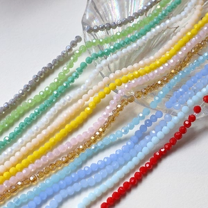 Vibrant 4mm faceted crystal rondelle beads in various colors for DIY jewelry making