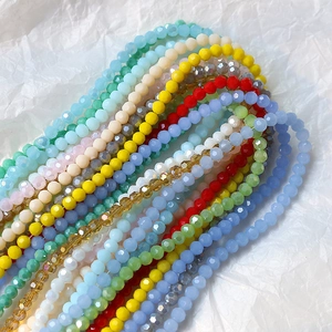 4mm faceted crystal rondelle beads for DIY jewelry making in various vibrant colors