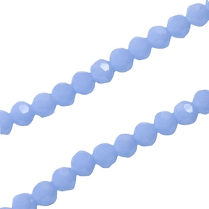 Light blue 4mm faceted rondelle crystal glass beads for DIY jewelry making and crafts