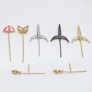 Accessori Fai-da-te Creativi Gioielli in Lega Zirconia Farfalla Bacchetta Ombrello Smaltato Scopa Magica Spada Ciondoli DIY