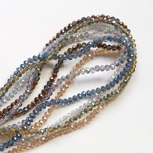 Colorful faceted crystal rondelle beads for DIY handmade jewelry bracelets and necklaces