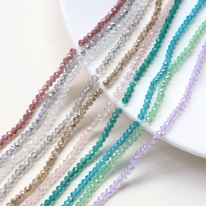 Colorful faceted glass crystal rondelle beads for DIY jewelry and necklaces