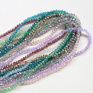 Colorful faceted crystal glass beads for DIY handmade jewelry bracelets and necklaces