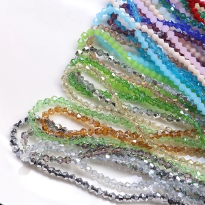 4mm faceted crystal bicone beads in assorted colors for DIY jewelry making