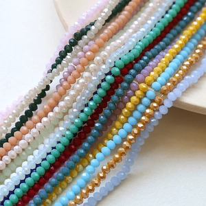 Vibrant 3mm faceted crystal glass rondelle beads for DIY jewelry necklaces and bracelets
