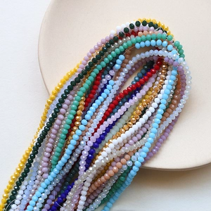 Vibrant 3mm faceted crystal rondelle beads for DIY jewelry necklaces and bracelets
