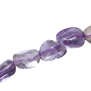 Natural irregular amethyst beaded strand for DIY jewelry making and handmade accessories