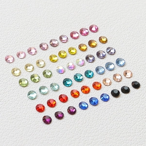 Mehrfarbige Runde Facettierte Flache Strasssteine Für DIY Schmuckherstellung Und Nagelkunst Dekoratives Zubehör