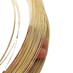 Alambre de cobre trenzado chapado en oro 14k/18k pulido para artesanía de joyas