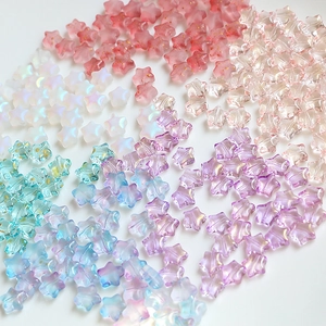 Mélange de perles en verre en forme d'étoile de 8mm pour la création de bijoux