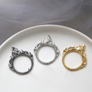Support de Perle Baroque en Forme de Flamme en Cuivre Plaqué Or Cadre de Pendentif pour Fabrication de Bijoux Artisanaux