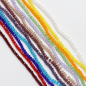 Perles en Verre Facettées pour Création de Bijoux DIY Perles en Vrac Cristal Artificiel Accessoires pour Collier Bracelet Décor Fait Main