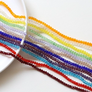 Perles de cristal facettées de 3,5mm en couleurs variées pour bijoux DIY et colliers
