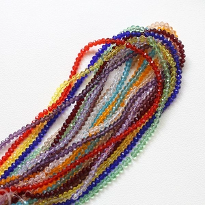 Perles en verre cristal facettées de 3,5 mm en plusieurs couleurs pour bijoux DIY