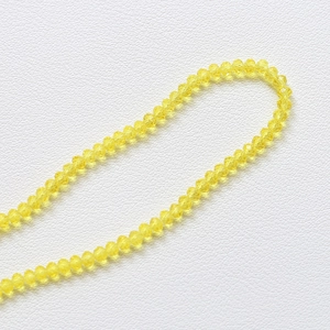 Macro de perles en cristal jaune facetté 3,5 mm pour la création de bijoux artisanaux