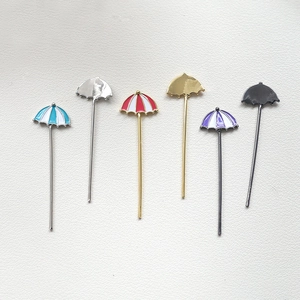 Regenschirm Anhänger aus Gold für DIY handgemachte Barockperlen Schmuckherstellung