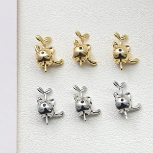 Schattige kattenhoed hangers in goud en zilver voor DIY sieraden maken accessoires