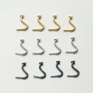Copper Gold Plated Devil Tail S-Shape Jewelry Finding Arrow Tip Ghost DIY Earring Component Gold Silver Black Accessories