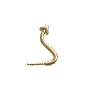 Polished gold-plated cat tail charm connector for DIY baroque pearl jewelry making
